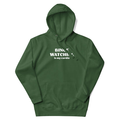 Binge Watching is my Cardio Men's Funny Hoodie