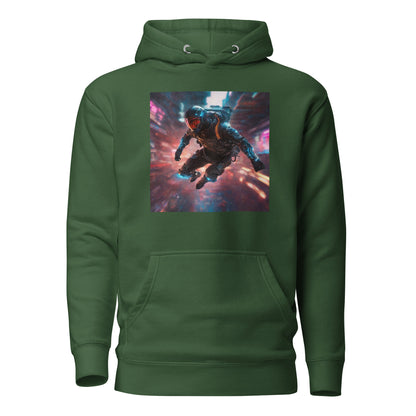 Cyberpunk Spaceman Men's Hoodie Forest Green