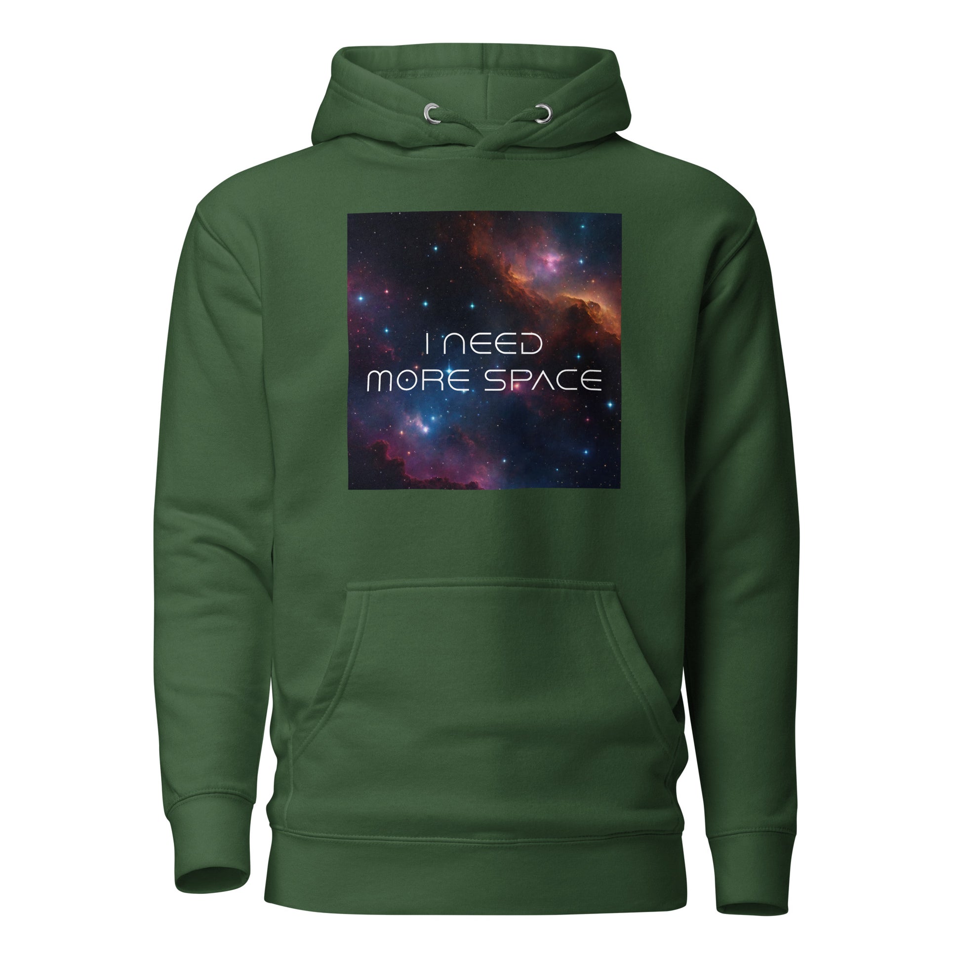 I Need More Space Men's Graphic Hoodie Forest Green