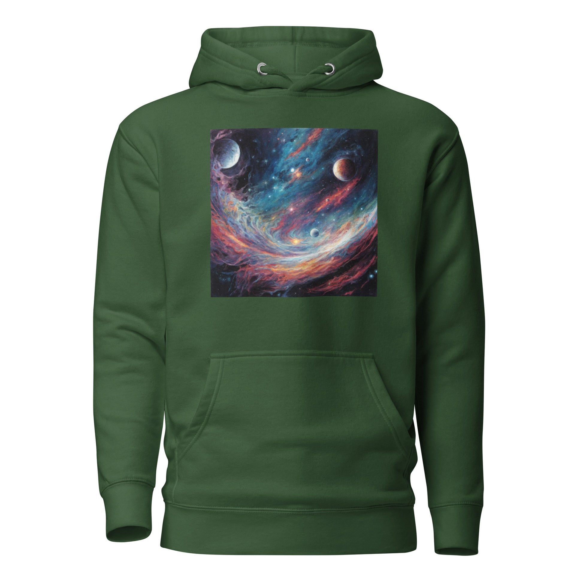 Galaxy Men's Graphic Hoodie Forest Green