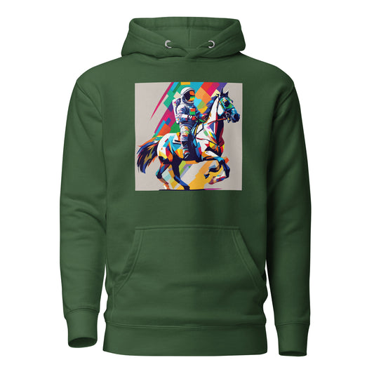 Cosmic Cowboy Men's Space Hoodie Forest Green