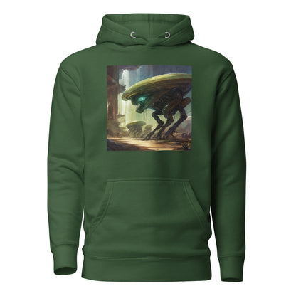 Interstellar Aggression Men's Sci-Fi Hoodie Forest Green