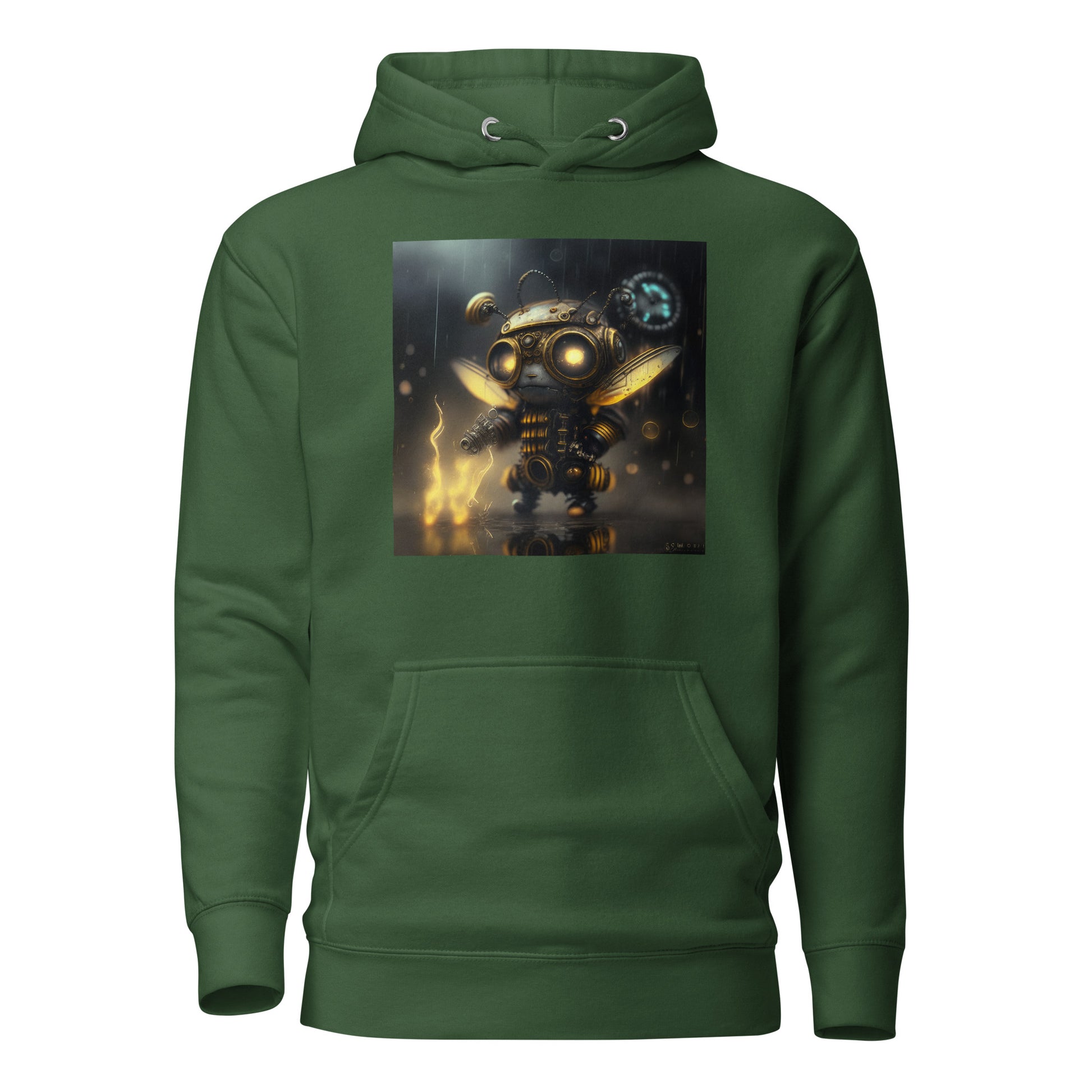 Bold Bee Men's Steampunk Hoodie Forest Green