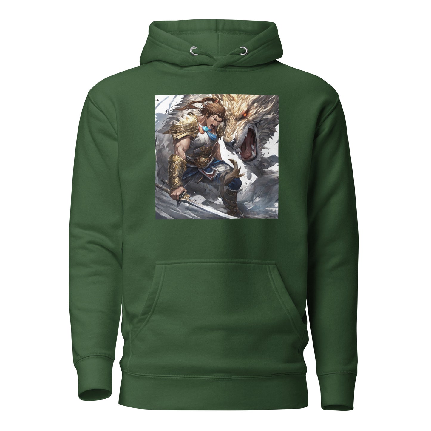 Man vs. Beast Men's Hoodie Forest Green