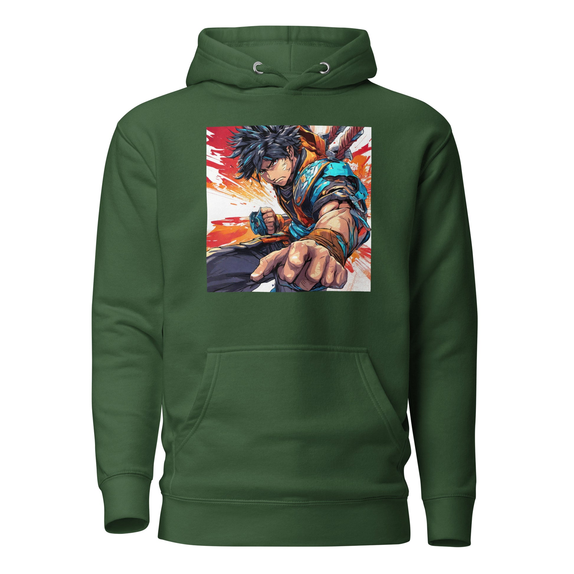 Dauntless Hero Men's Anime Hoodie Forest Green