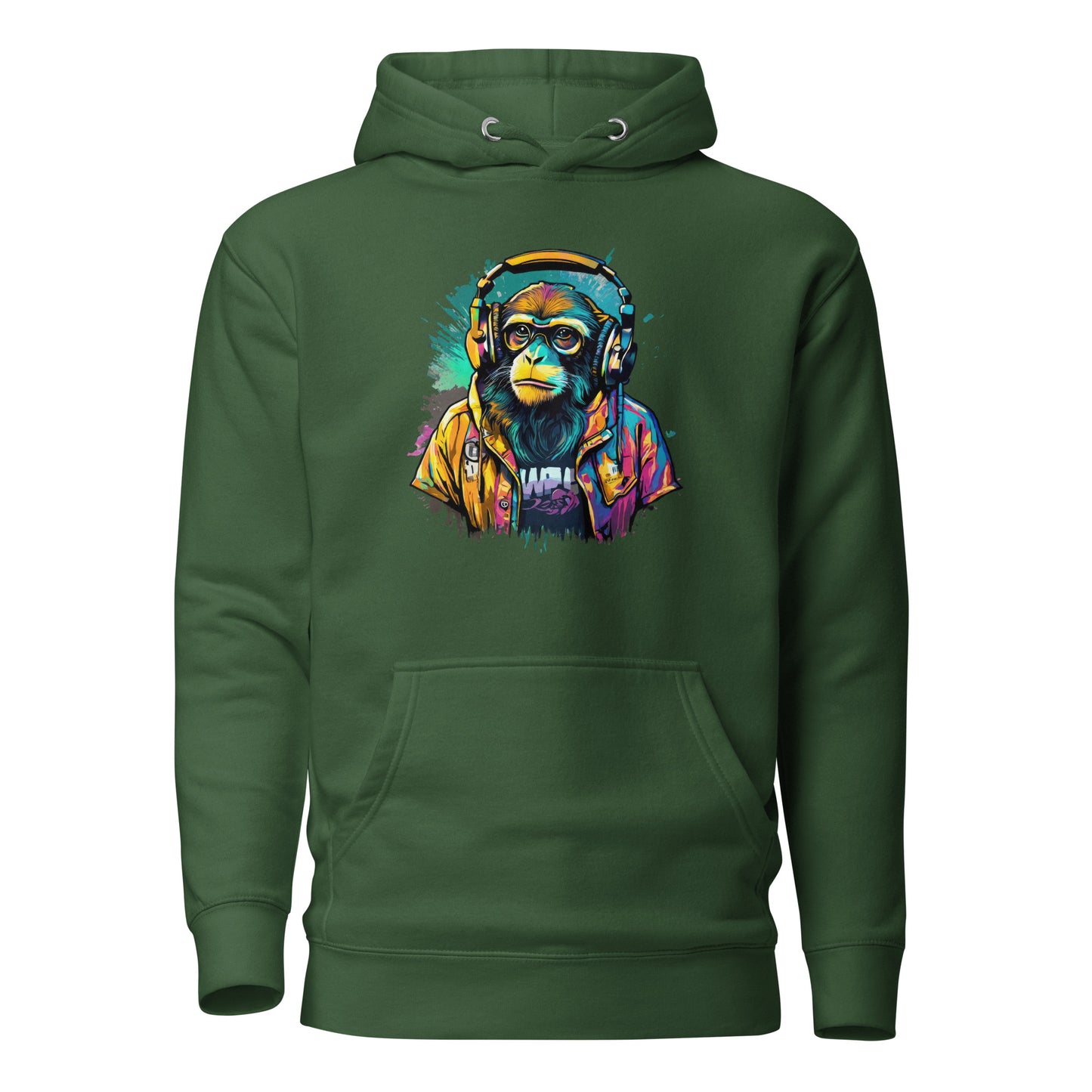 Monkey Music Men's Hoodie Forest Green