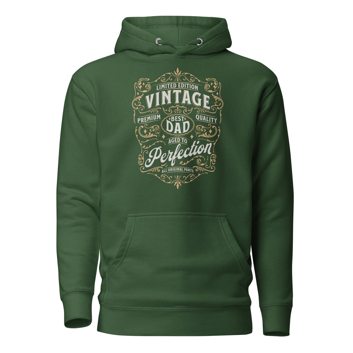 Vintage Dad Aged to Perfection Hoodie Forest Green