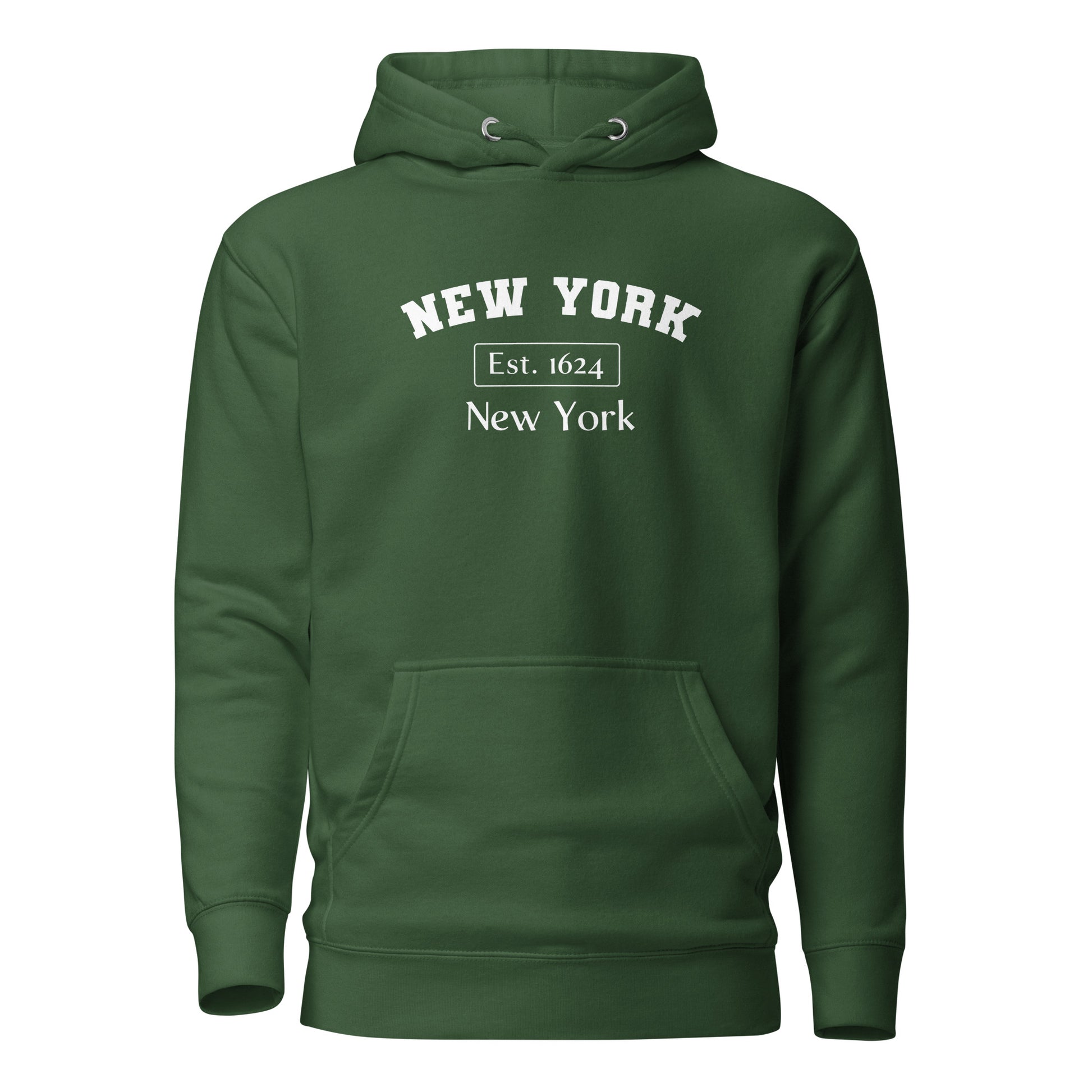 New York, New York Men's Hoodie Forest Green