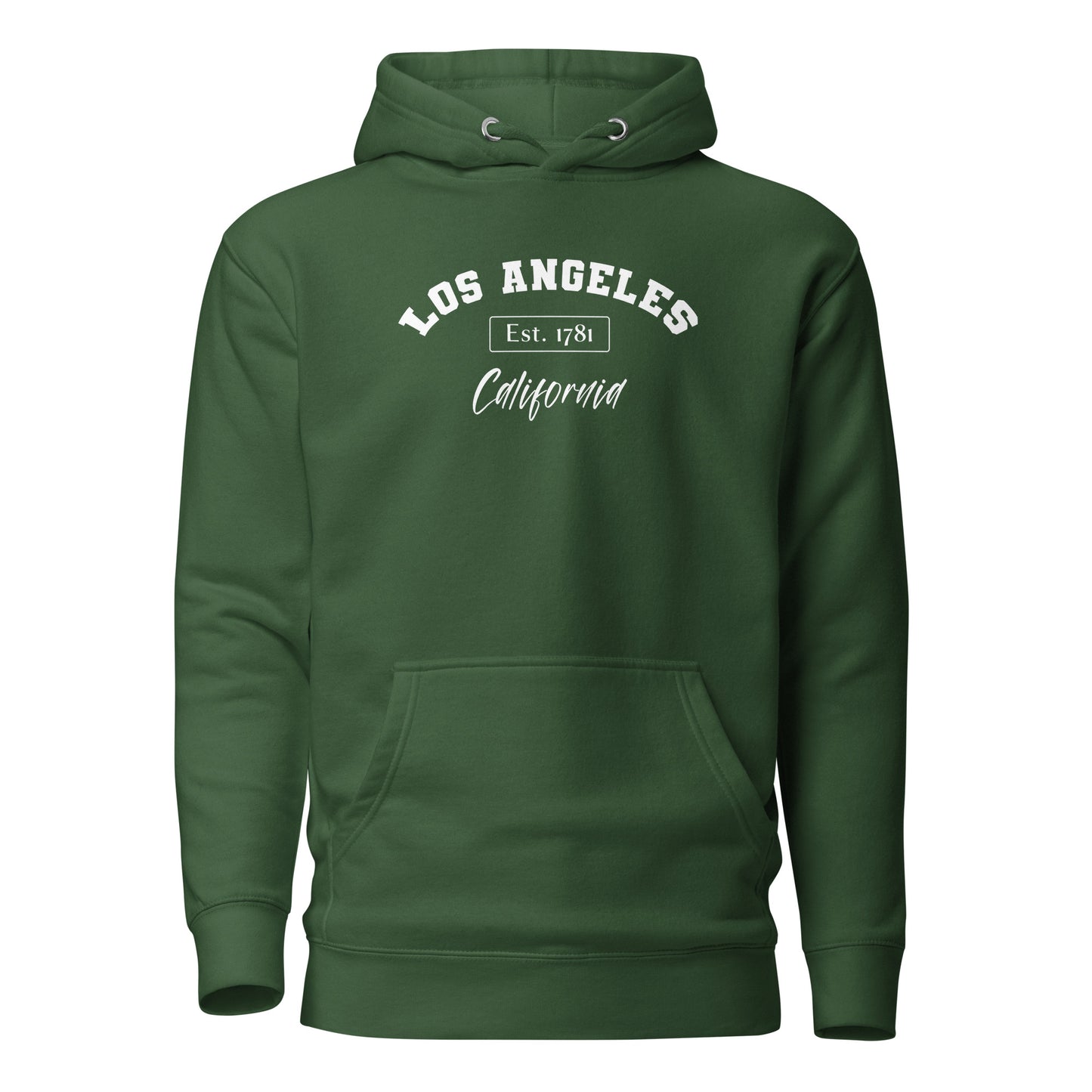 Los Angeles, California Men's Hoodie Forest Green