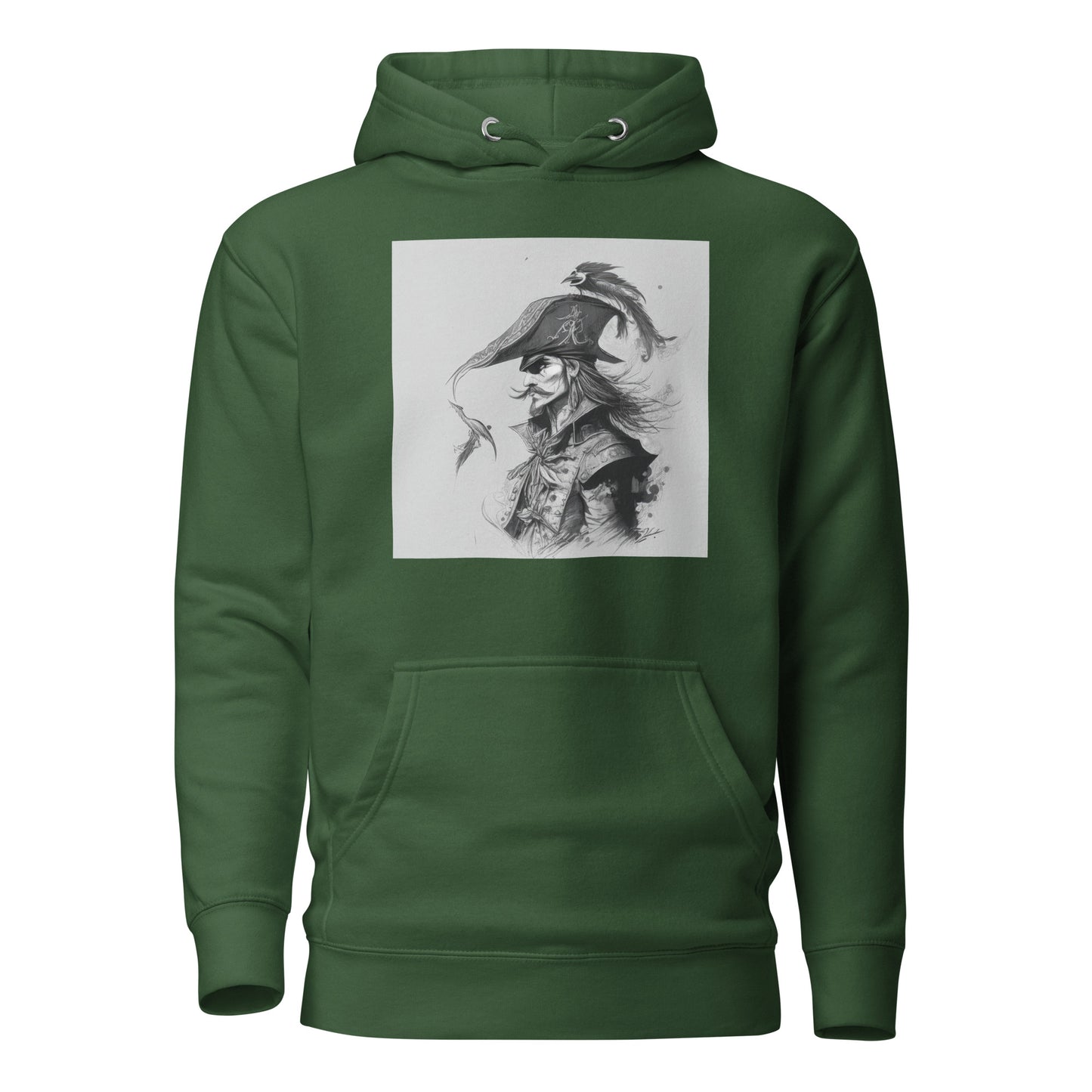 Captain Hook Men's Fairy Tale Hoodie Forest Green