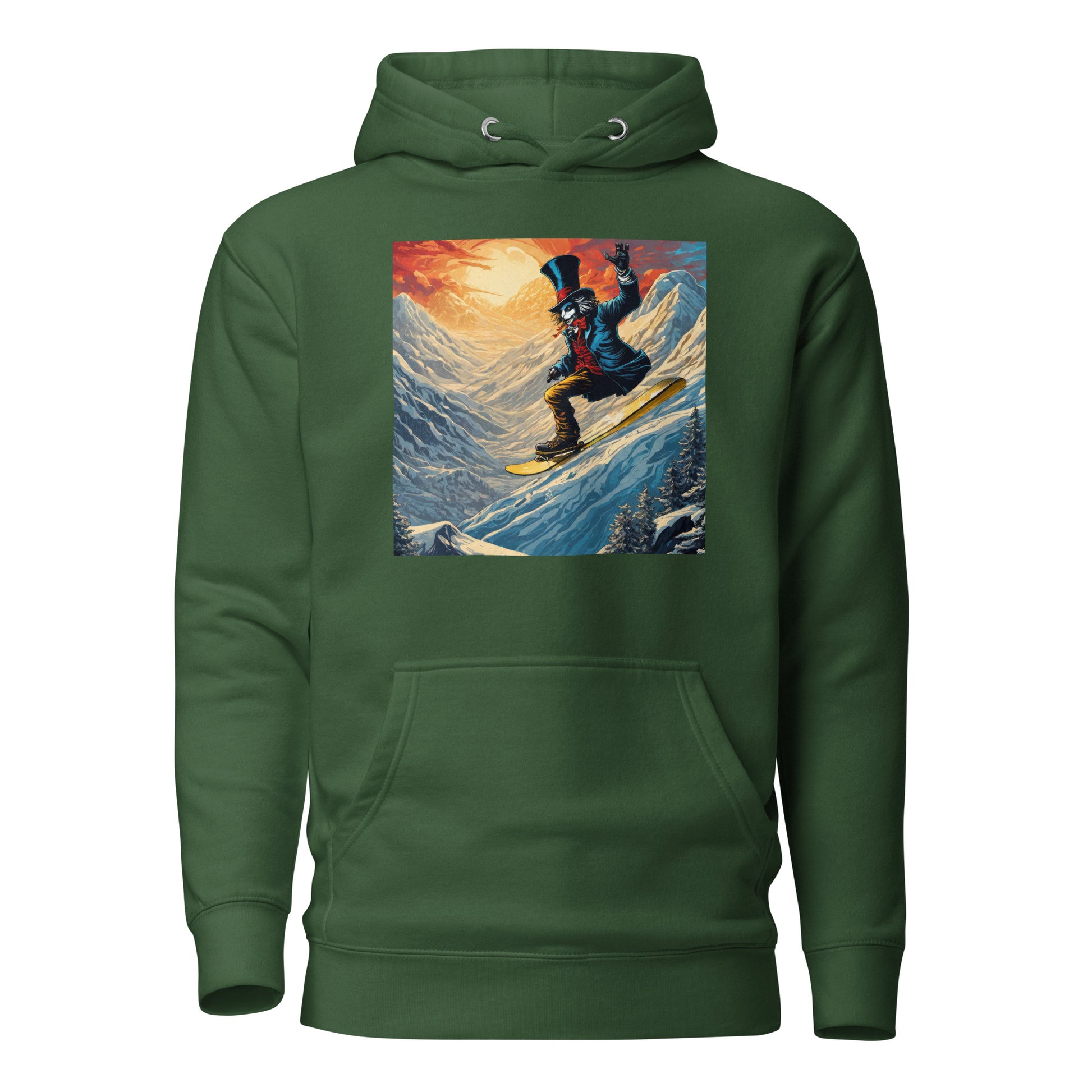 Mad Hatter Snowboarding Men's Hoodie Forest Green