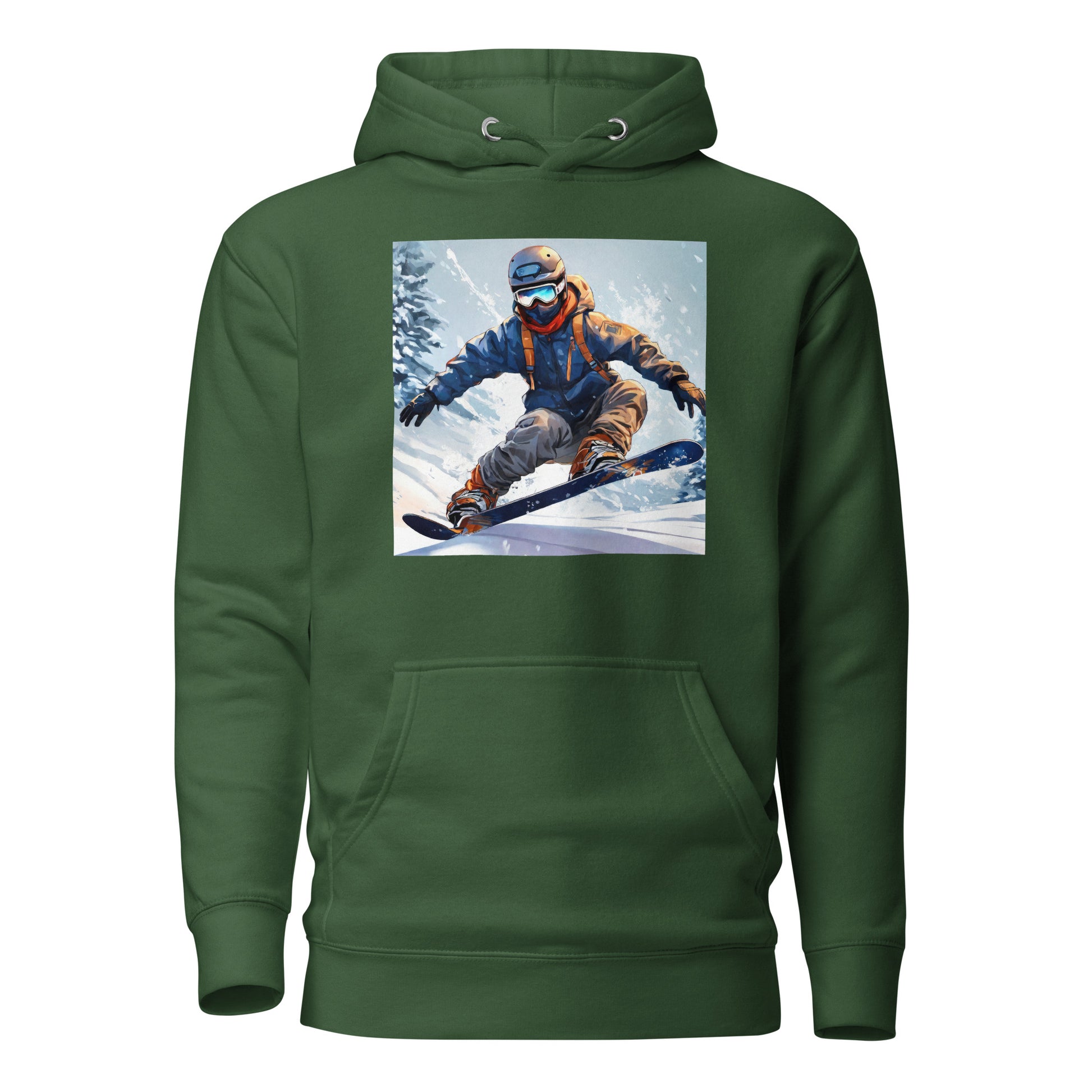 Men's Snowboarding Hoodie Forest Green