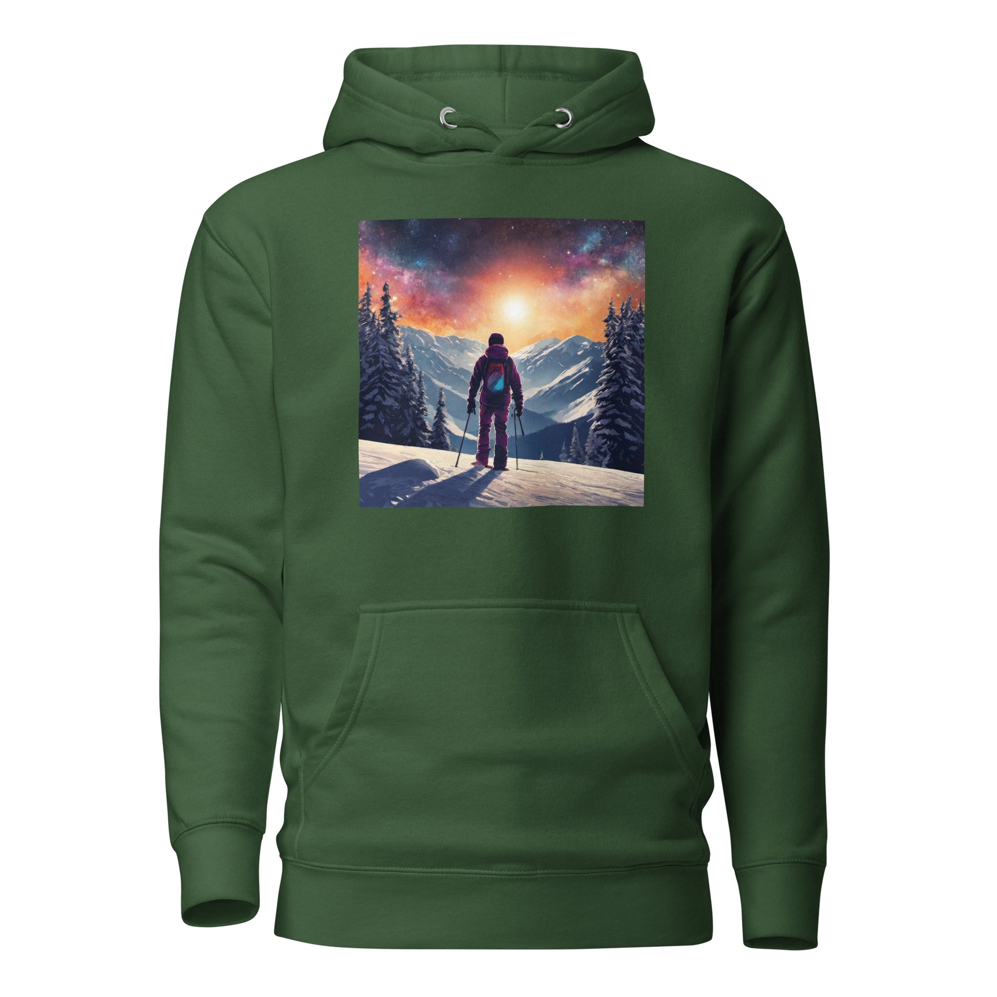 Peak of the Mountain Men's Skiing Hoodie Forest Green