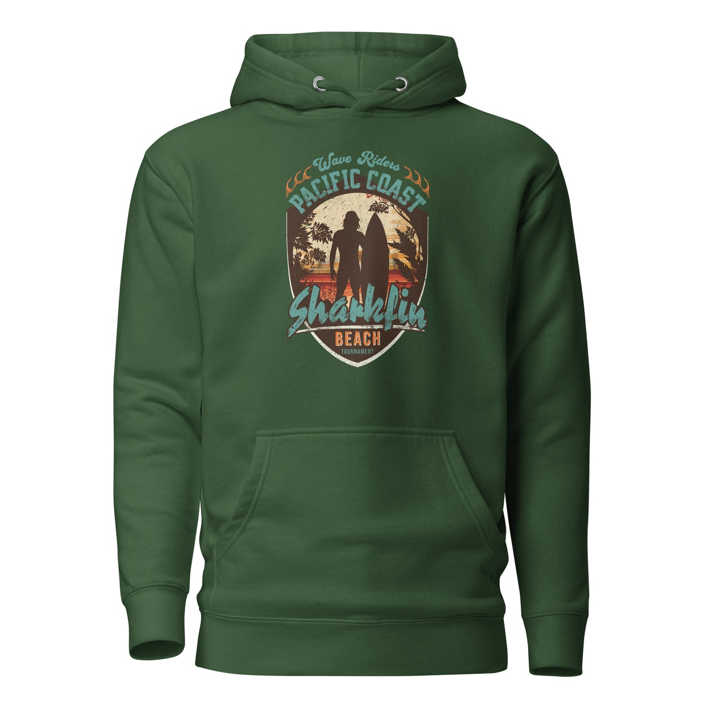 Pacific Coast Sharkfin Beach Men's Hoodie Forest Green