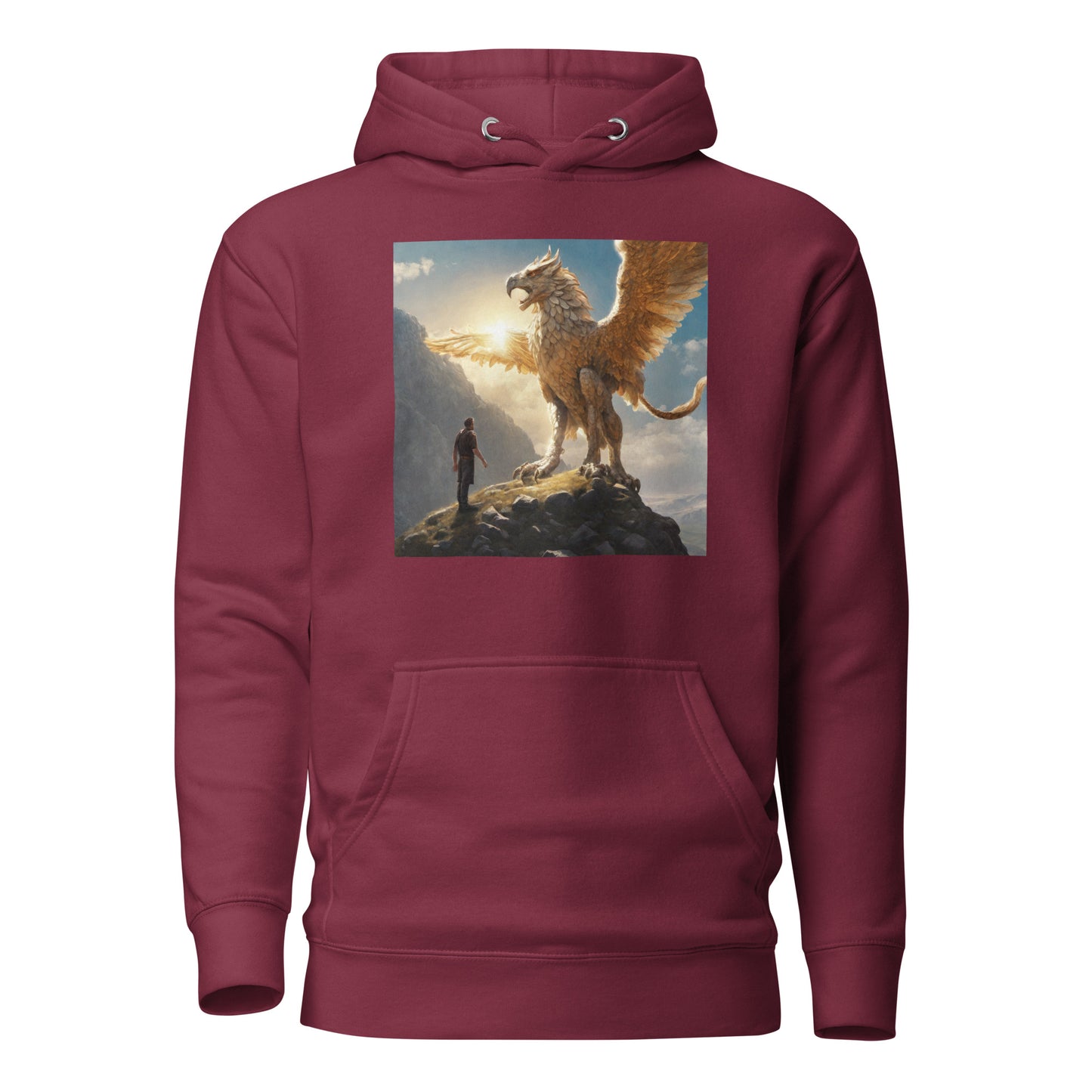 Warrior vs. Griffin Men's Hoodie Maroon