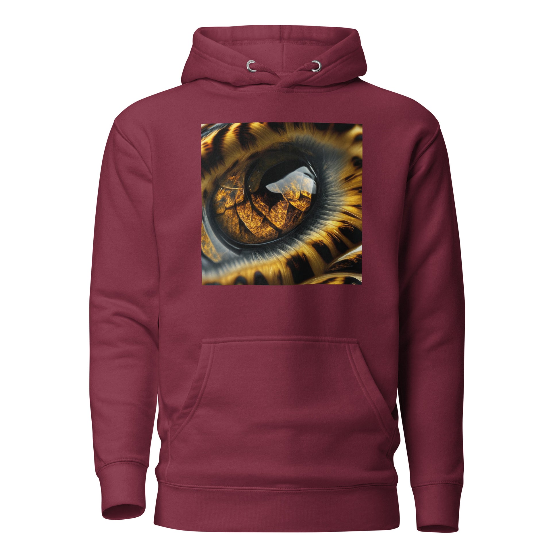 Leopard's Eye Men's Hoodie Maroon