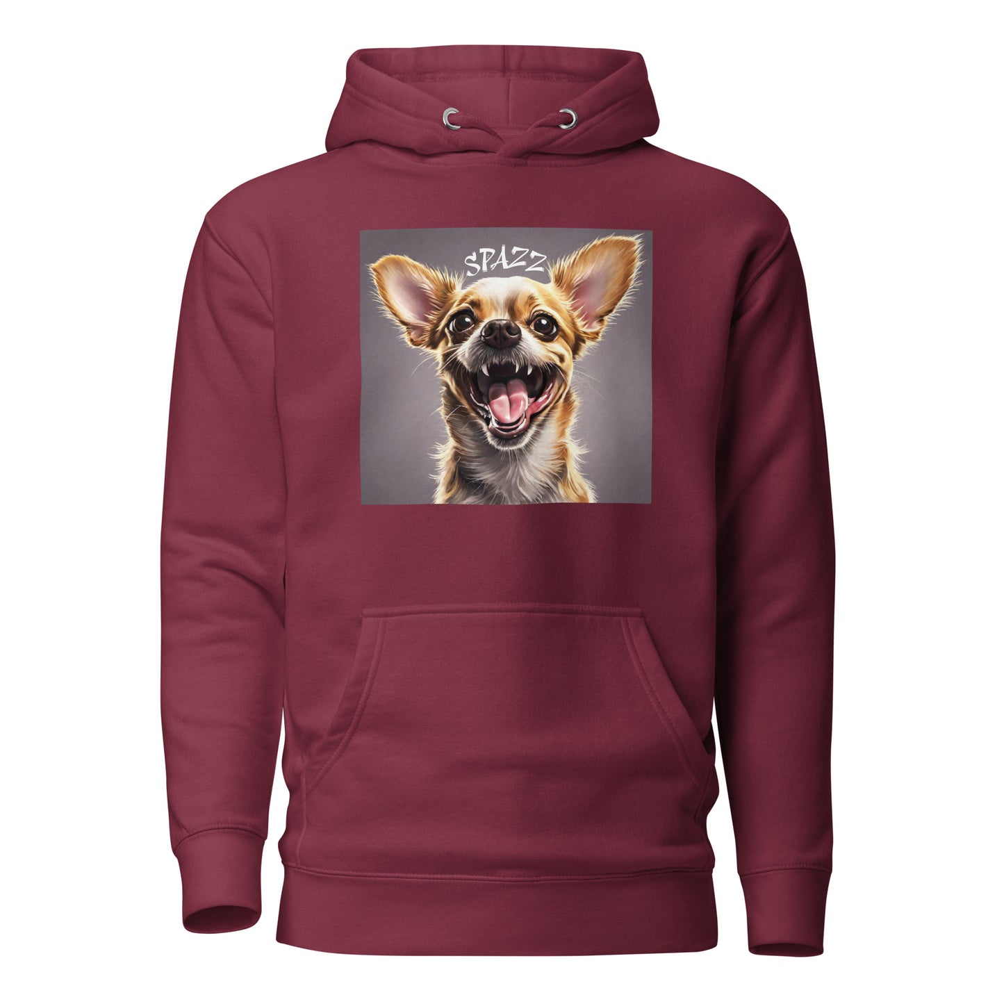 Spazz Men's Funny Hoodie Maroon