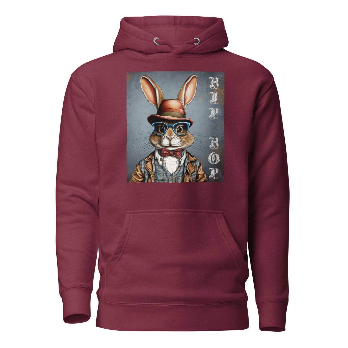 Hip Hop Men's Funny Hoodie Maroon