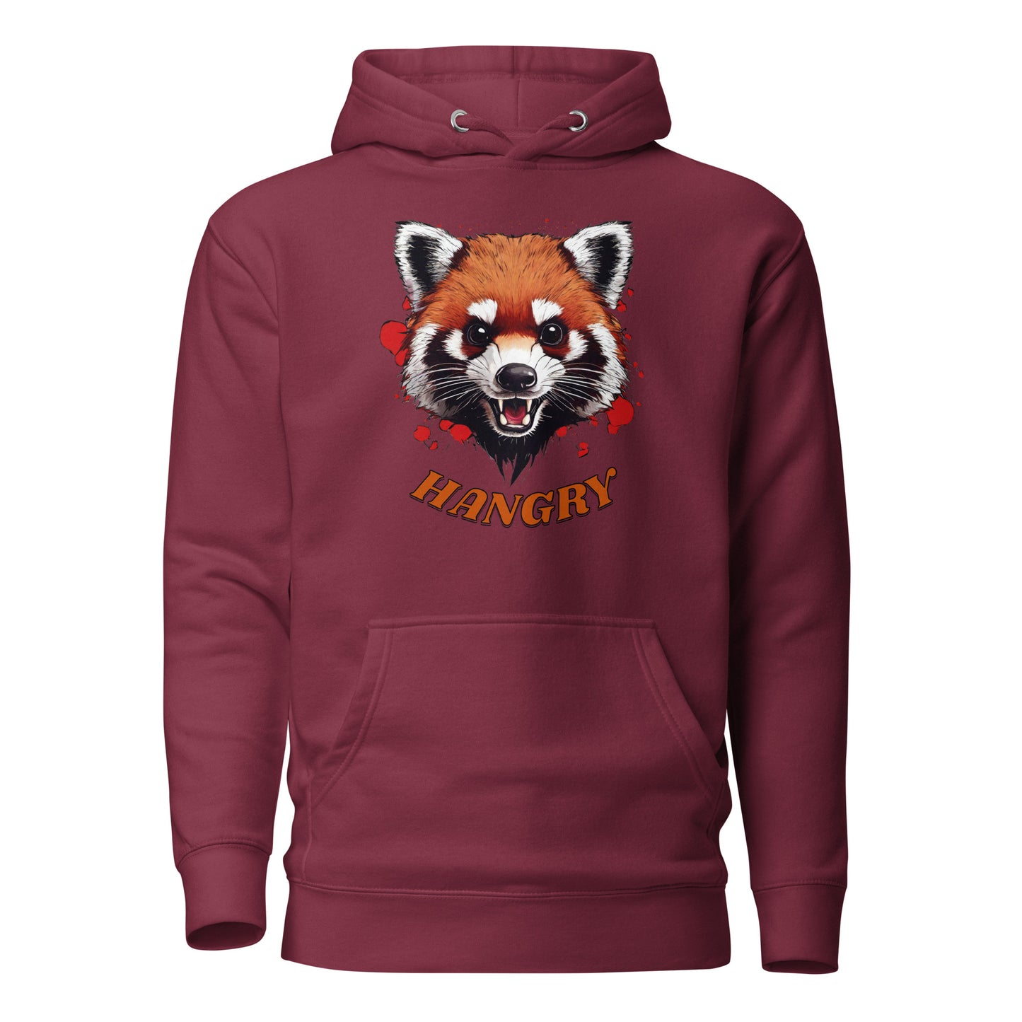 Hangry Men's Funny Hoodie Maroon