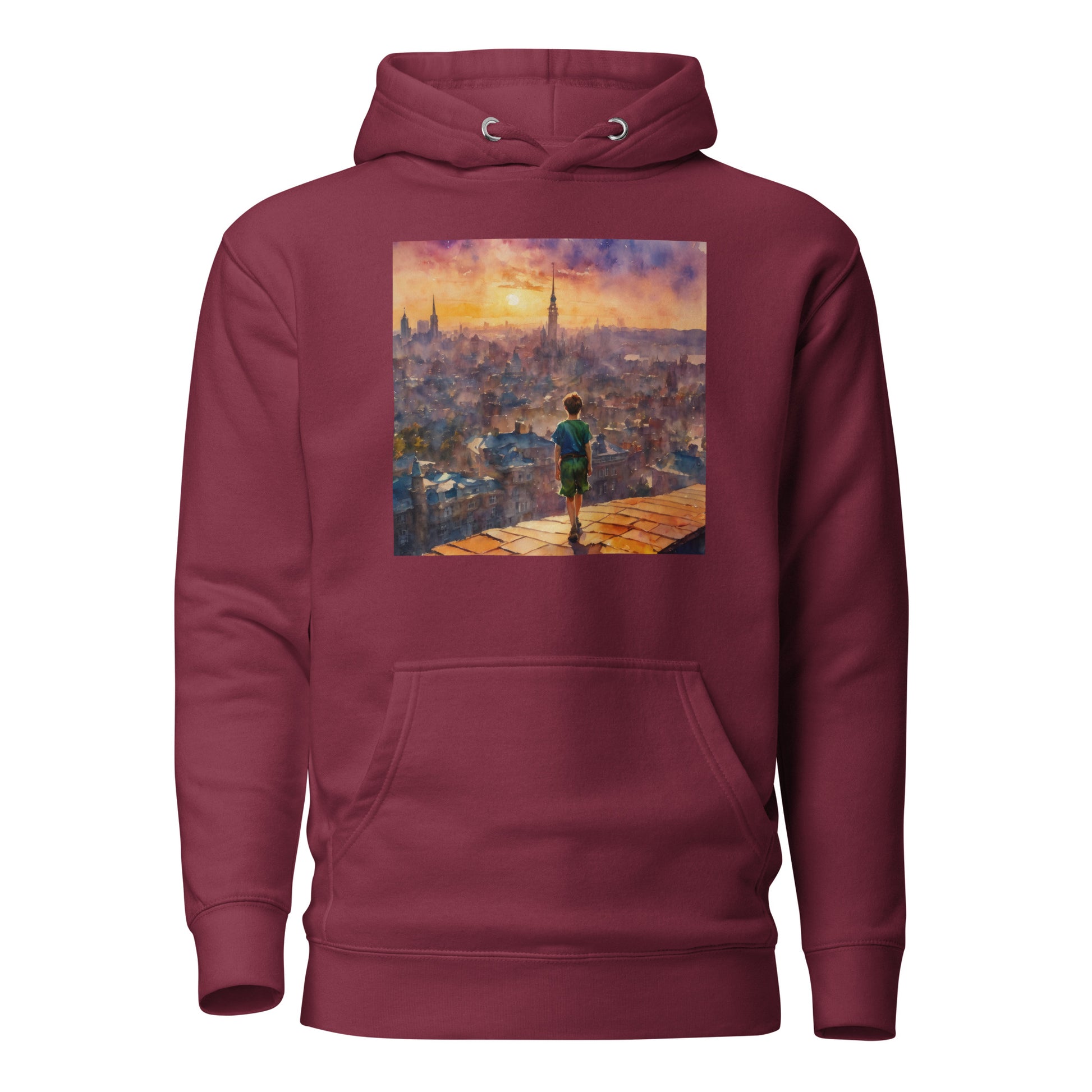 Peter Pan's World Men's Hoodie Maroon