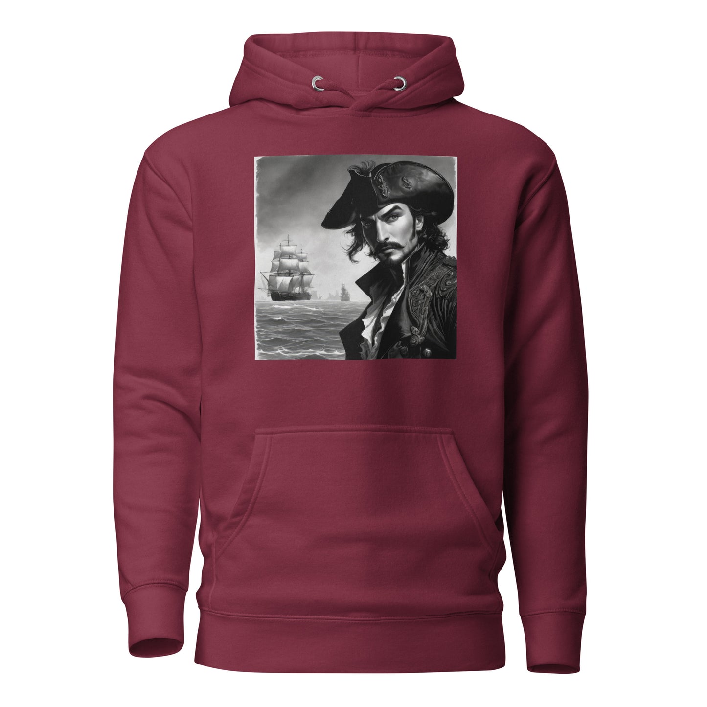 Captain Hook's Gaze Men's Hoodie Maroon