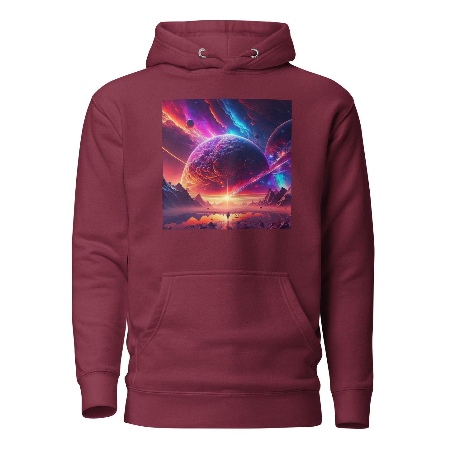 Amazing Apocalypse Men's Graphic Hoodie Maroon