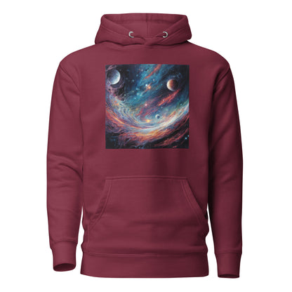 Galaxy Men's Graphic Hoodie Maroon