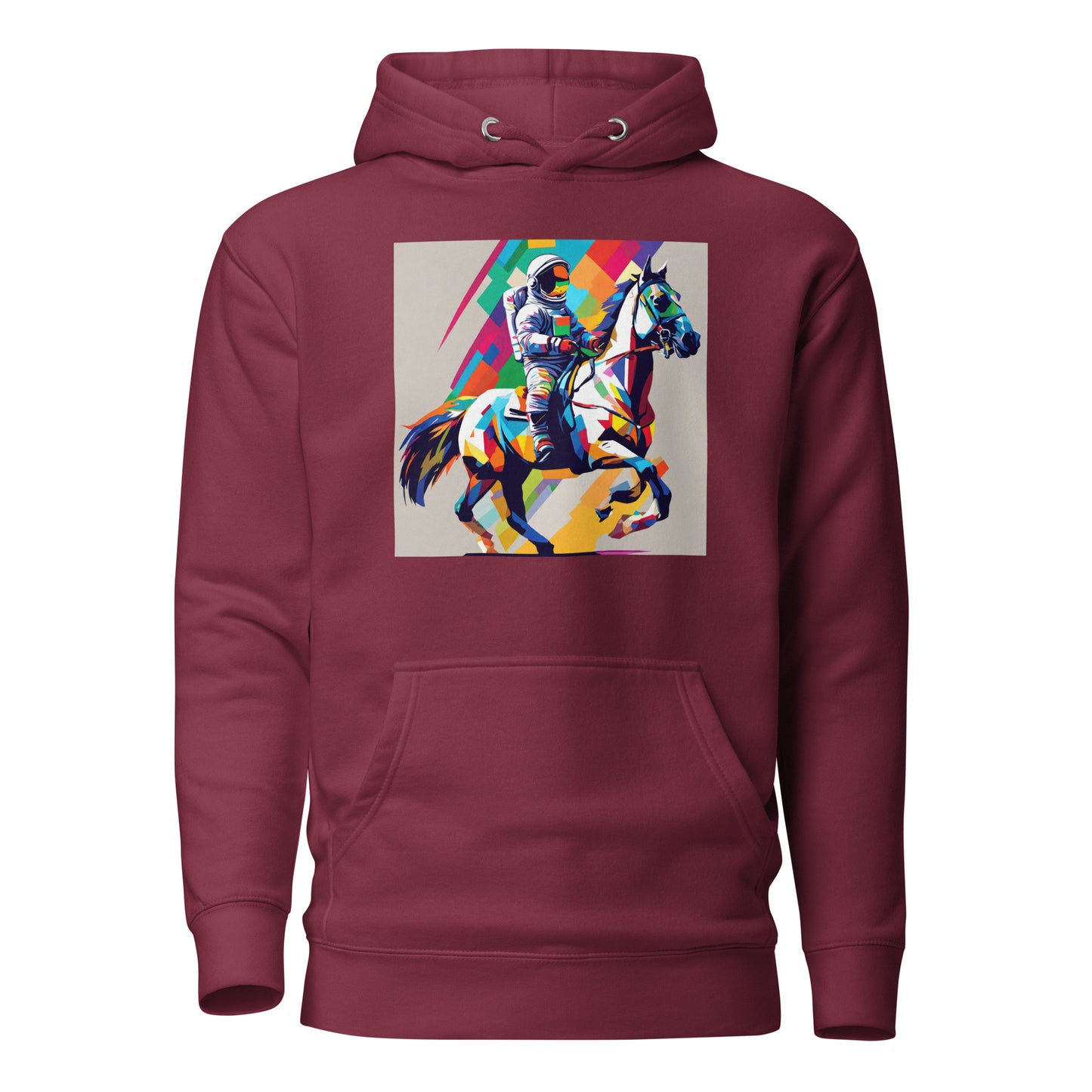 Cosmic Cowboy Men's Space Hoodie Maroon