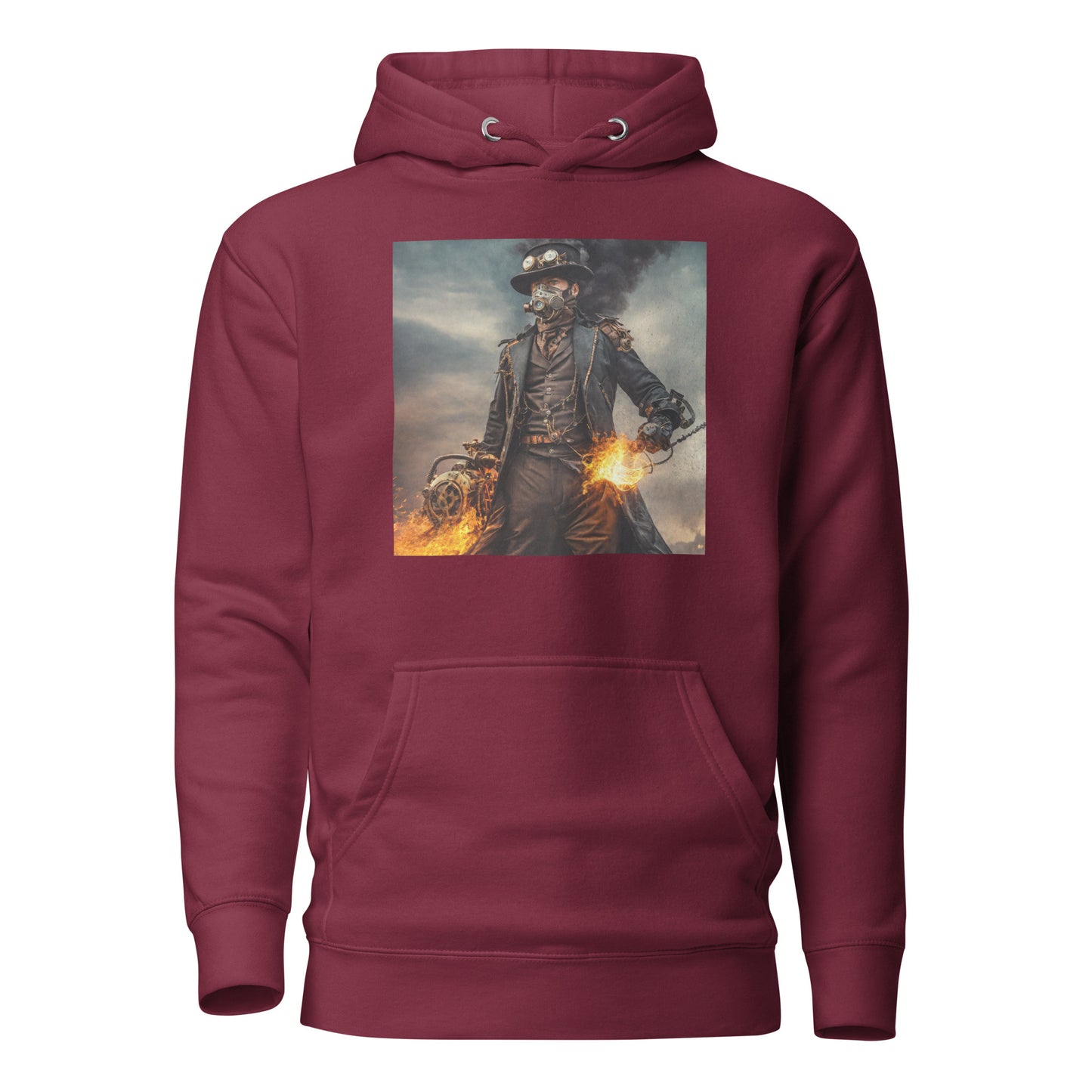 Dapper Pyro Men's Steampunk Hoodie Maroon