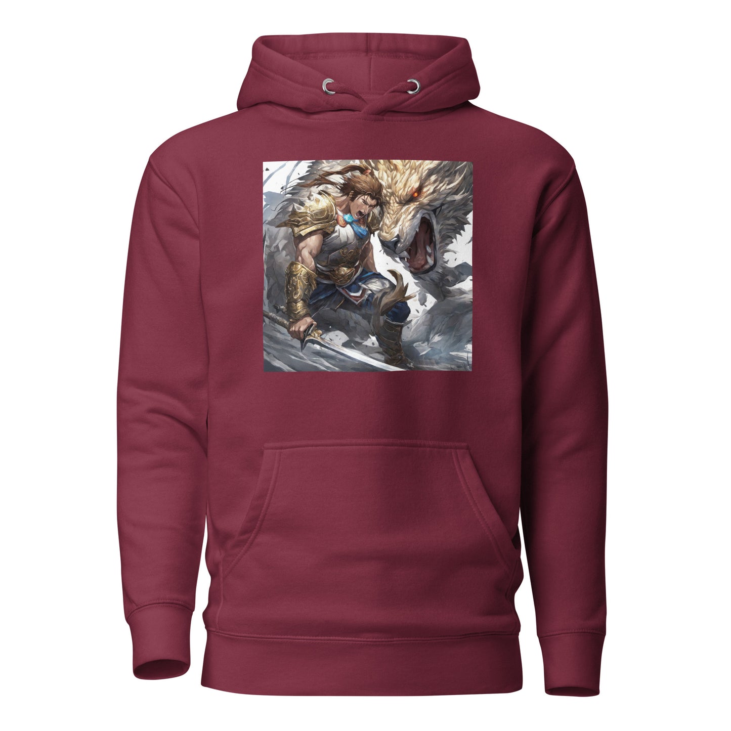 Man vs. Beast Men's Hoodie Maroon