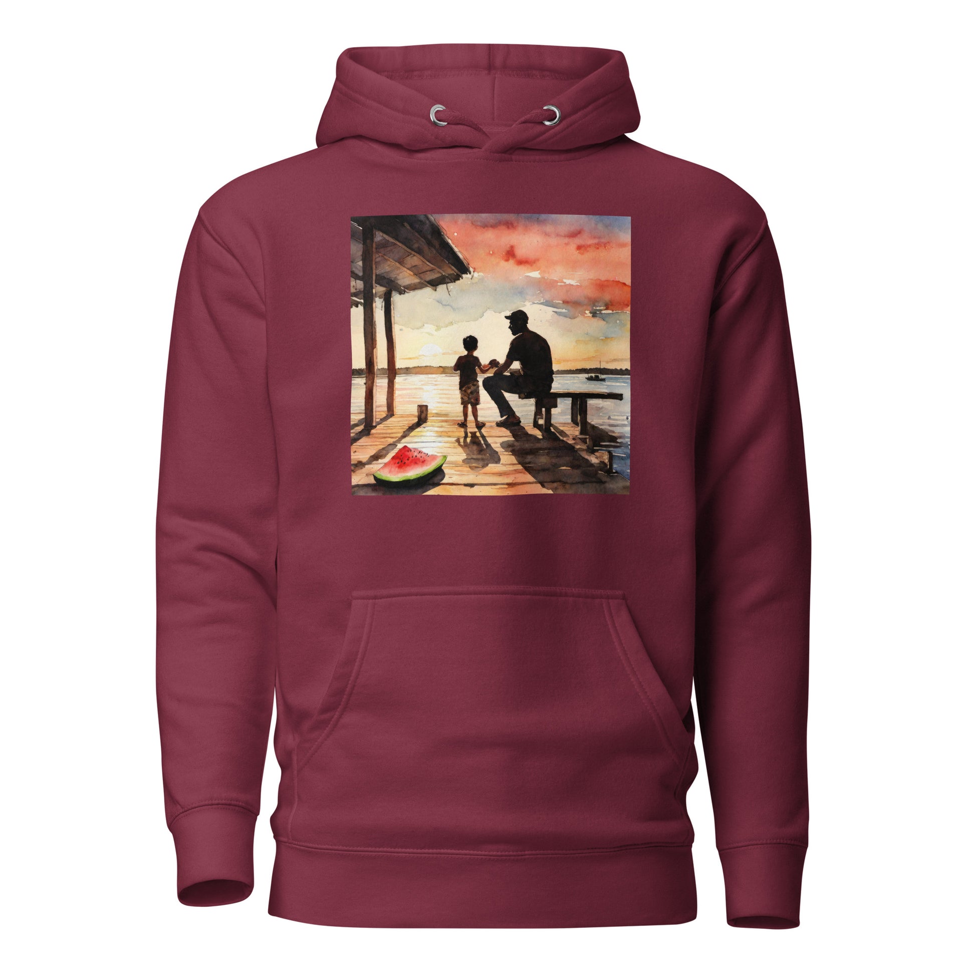 Summer Memories with Dad Hoodie Maroon