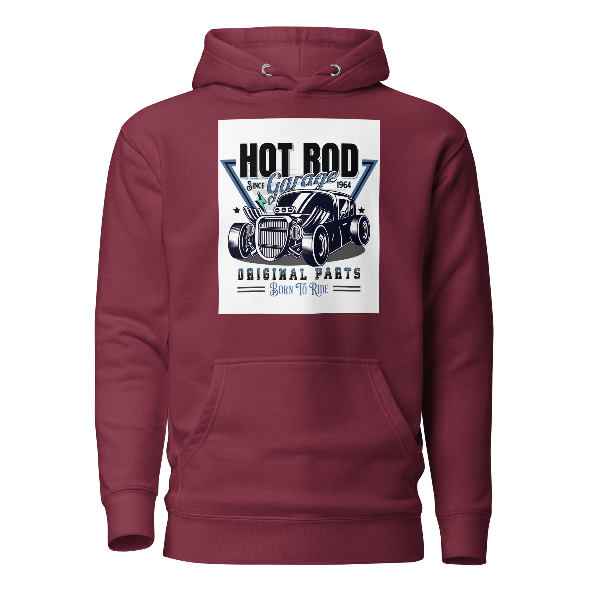 Hot Rod Garage Dad Hoodie Maroon