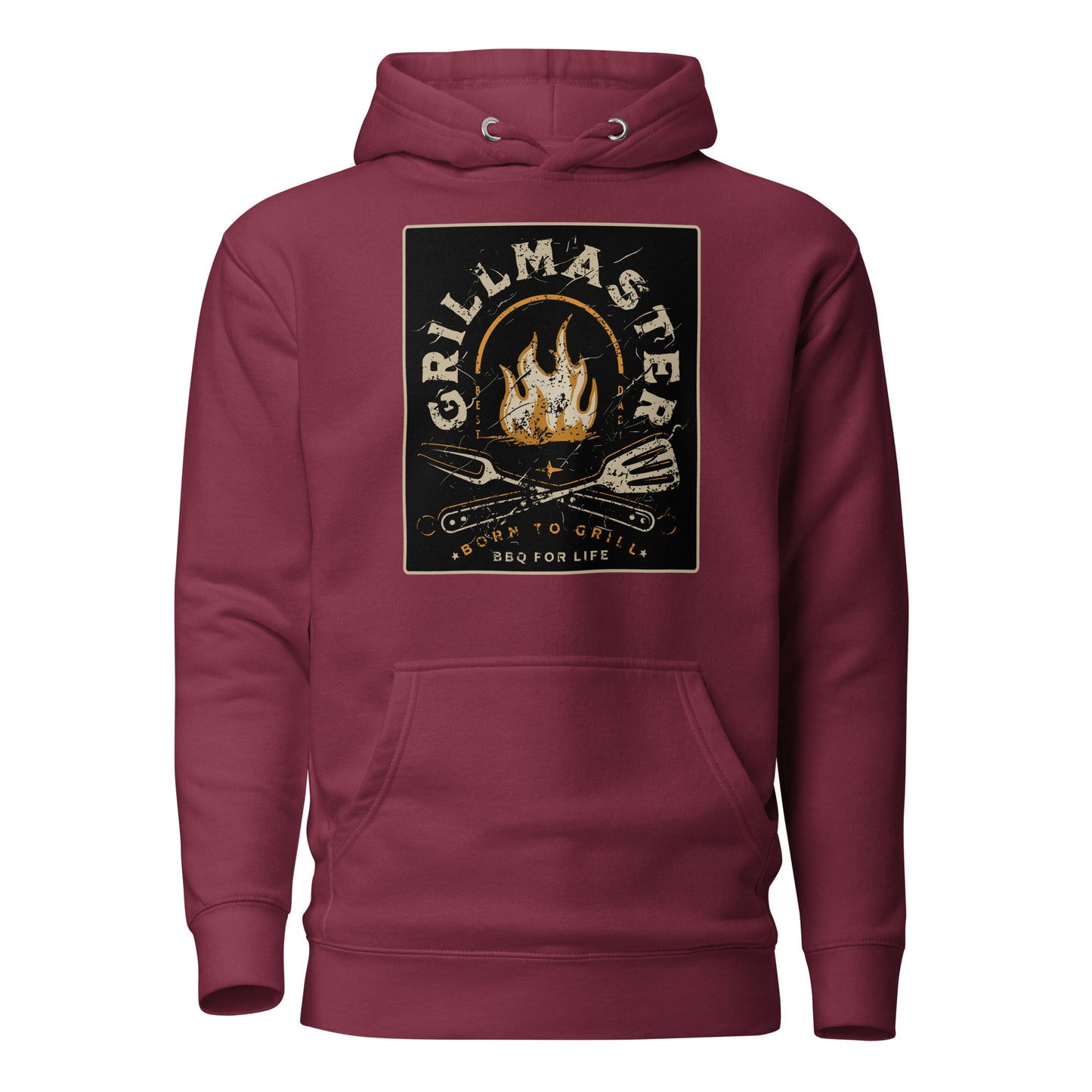 Grillmaster Hoodie for Dad Maroon