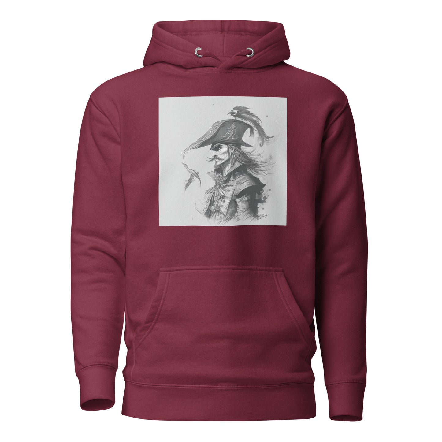 Captain Hook Men's Fairy Tale Hoodie Maroon