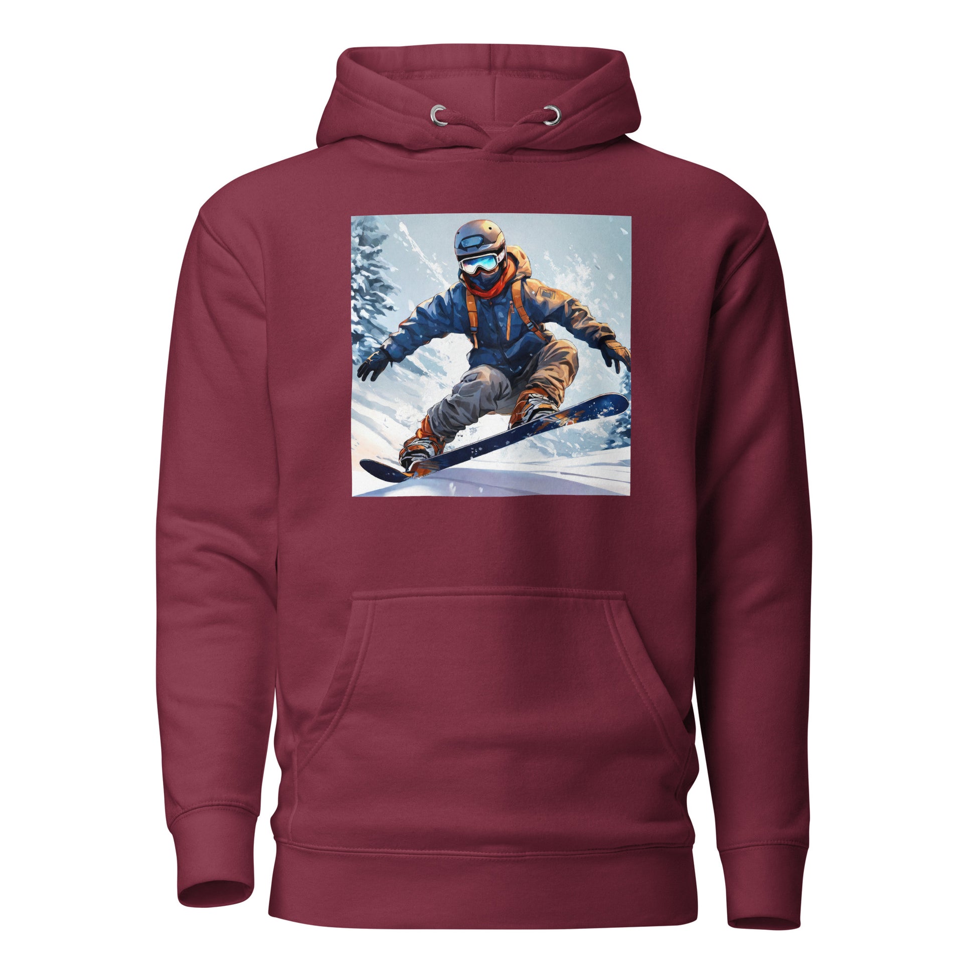 Men's Snowboarding Hoodie Maroon