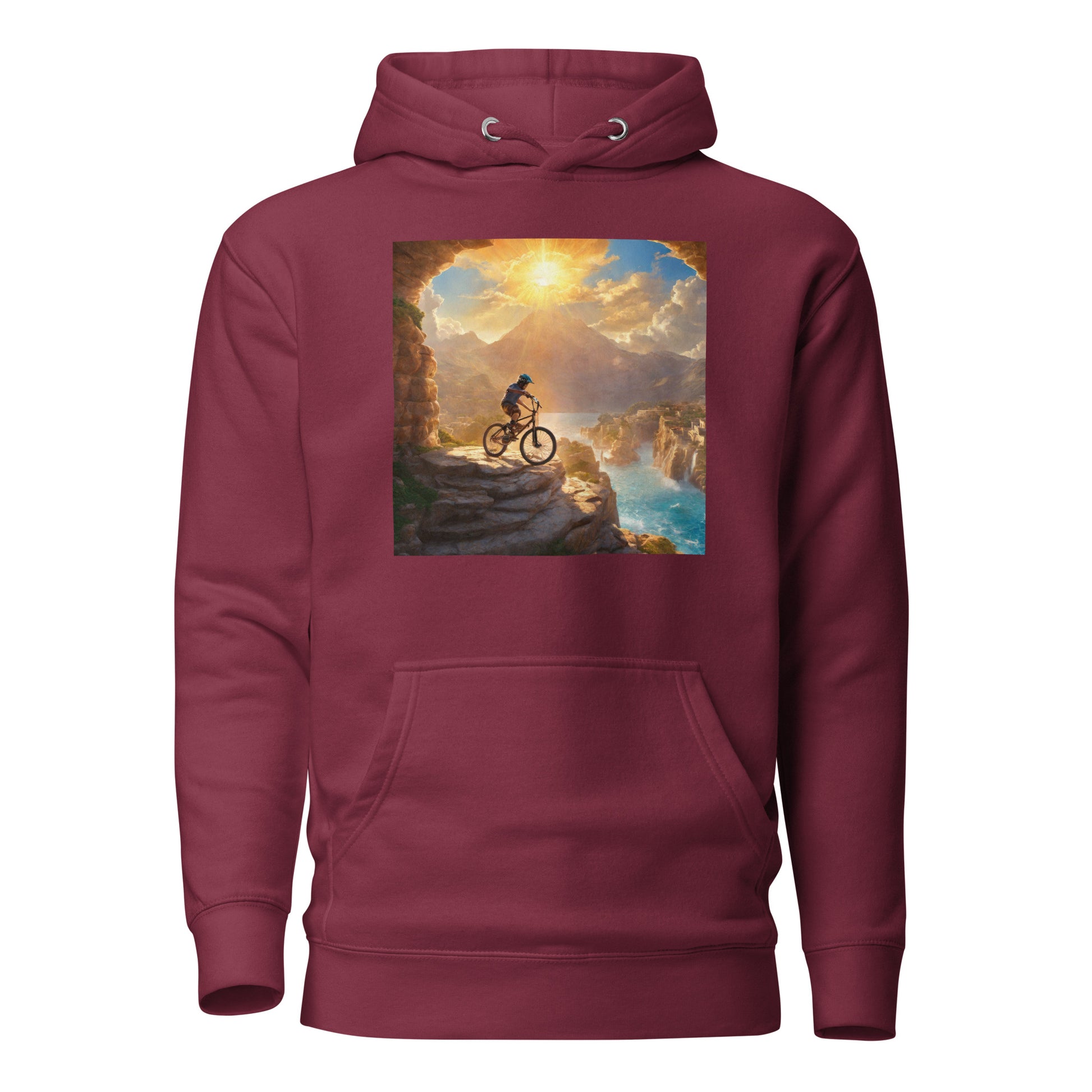 Cyclist's Dream Men's Hoodie Maroon