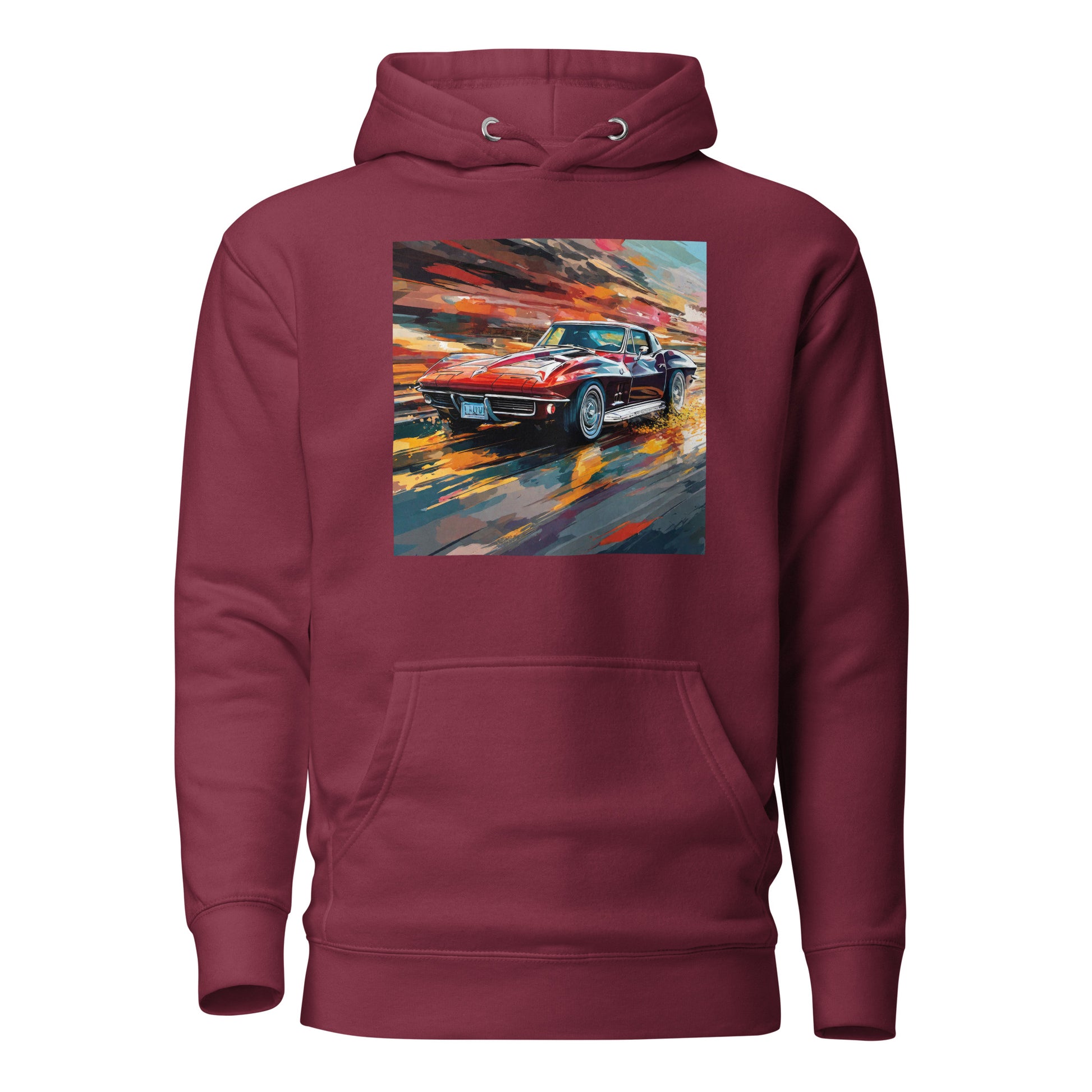 70s Mustang Men's Hoodie Maroon