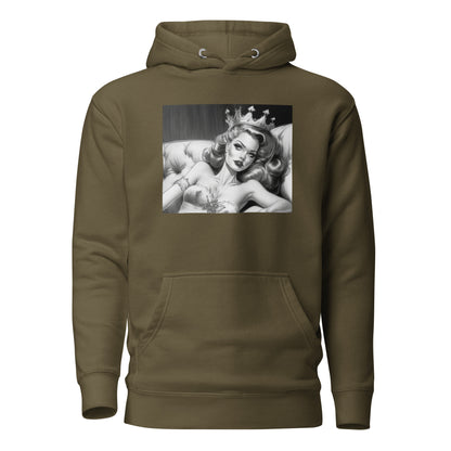 50's Pinup Men's Hoodie Military Green