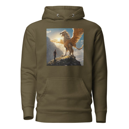 Warrior vs. Griffin Men's Hoodie Military Green