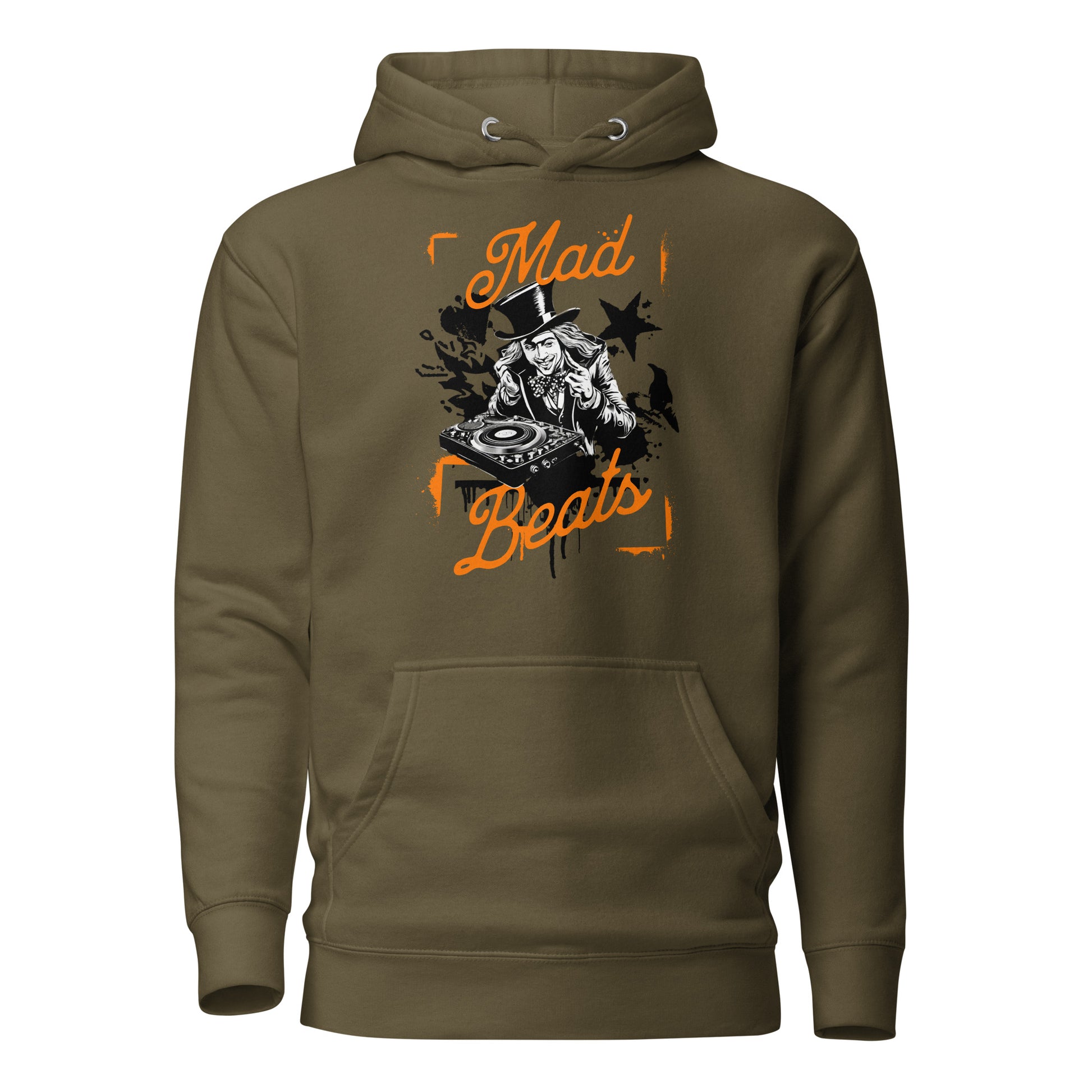 Mad Beats Mad Hatter Men's Hoodie Military Green