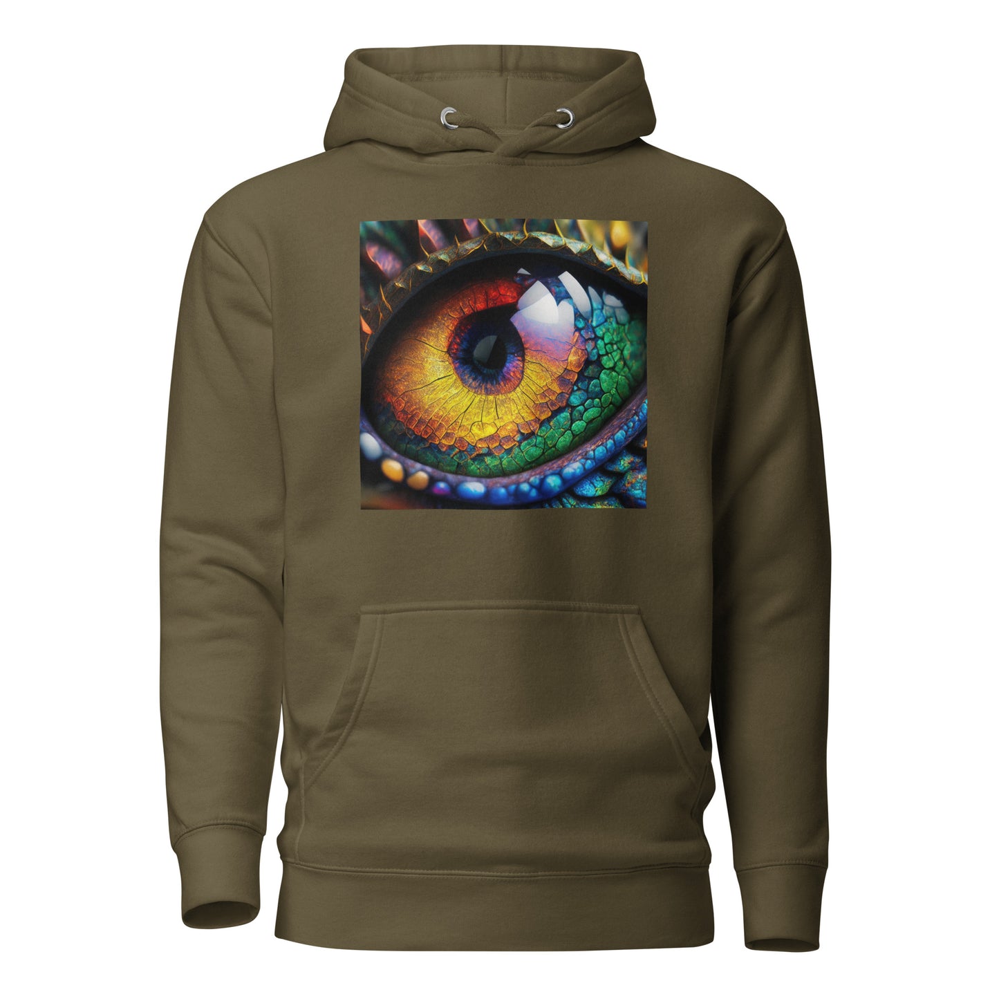 Dragon's Eye Men's Fantasy Hoodie Military Green