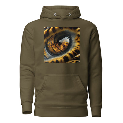 Leopard's Eye Men's Hoodie Military Green