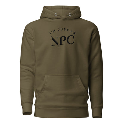 I'm Just an NPC Men's Funny Hoodie Military Green