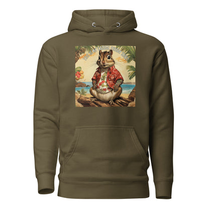 Casual Friday Squirrel Men's Funny Hoodie Military Green