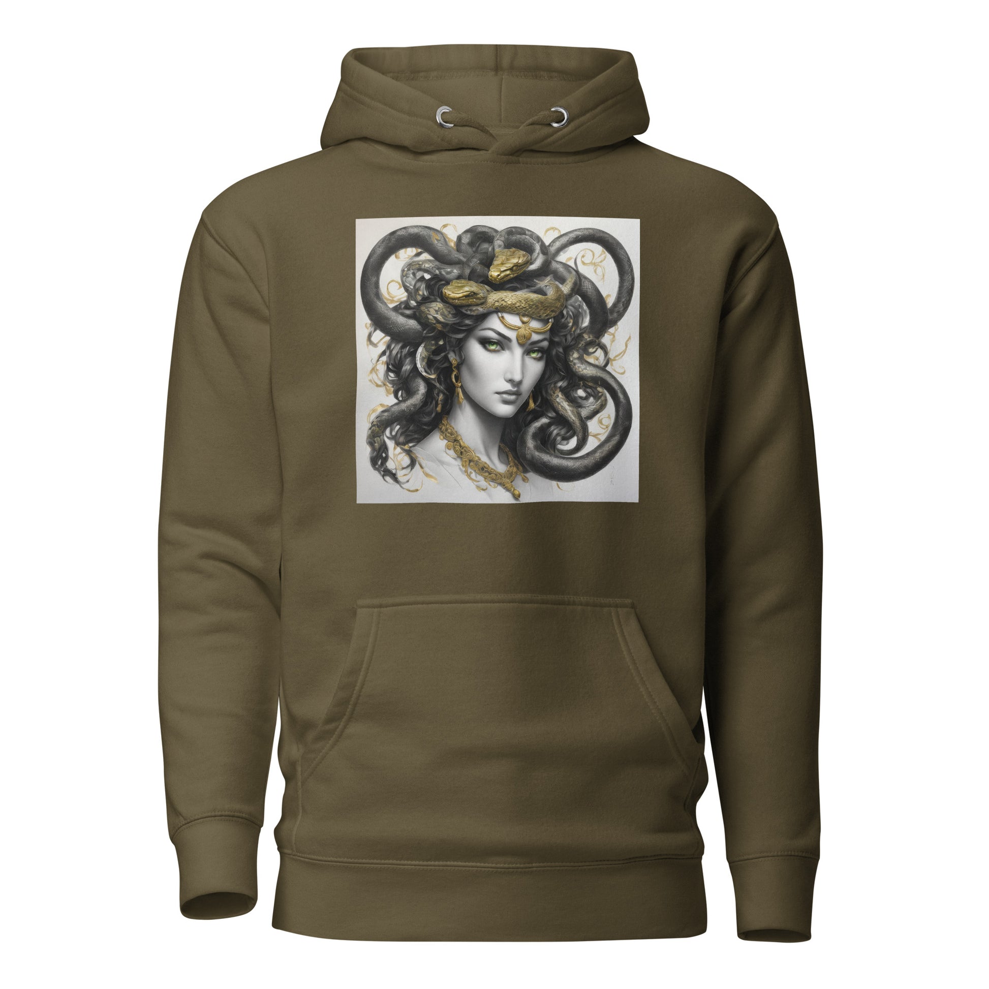 Bold Medusa Men's Mythology Hoodie Military Green