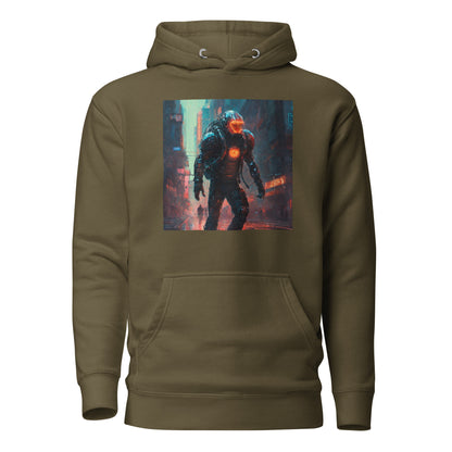 Futuristic Space Suit Men's Sci-Fi Hoodie Military Green