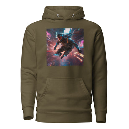 Cyberpunk Spaceman Men's Hoodie Military Green