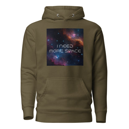 I Need More Space Men's Graphic Hoodie Military Green