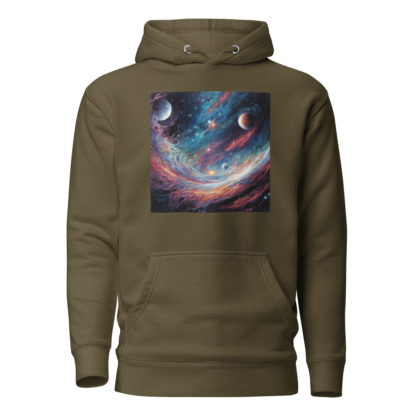 Galaxy Men's Graphic Hoodie Military Green