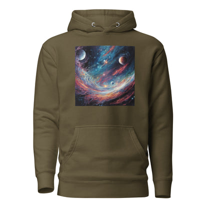 Galaxy Men's Graphic Hoodie Military Green